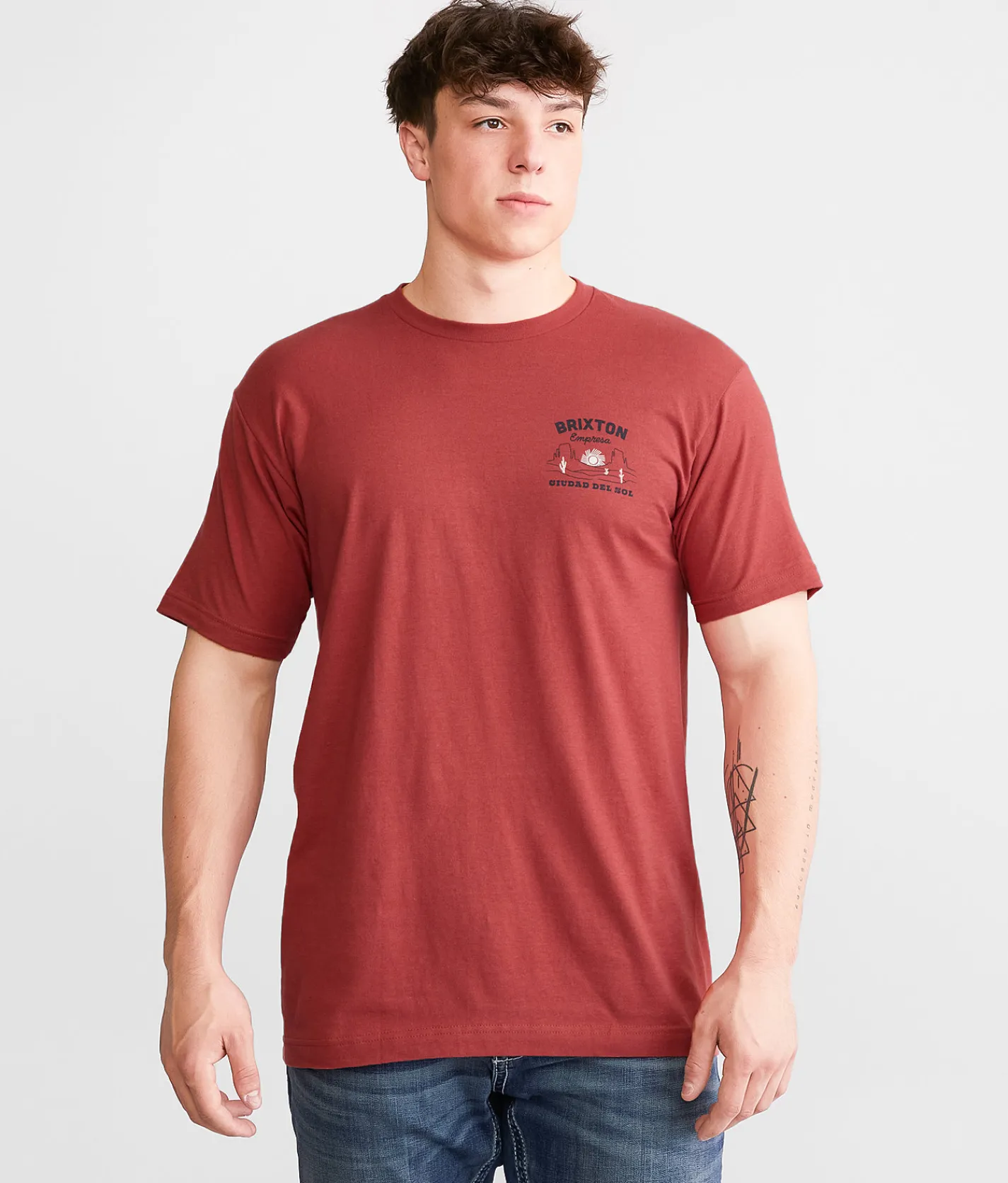 Graphic T-Shirts | Brixton Empresa T-Shirt Dusty Cedar