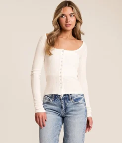 Tops | Free People End Game Pointelle Top Sugar Swizzle