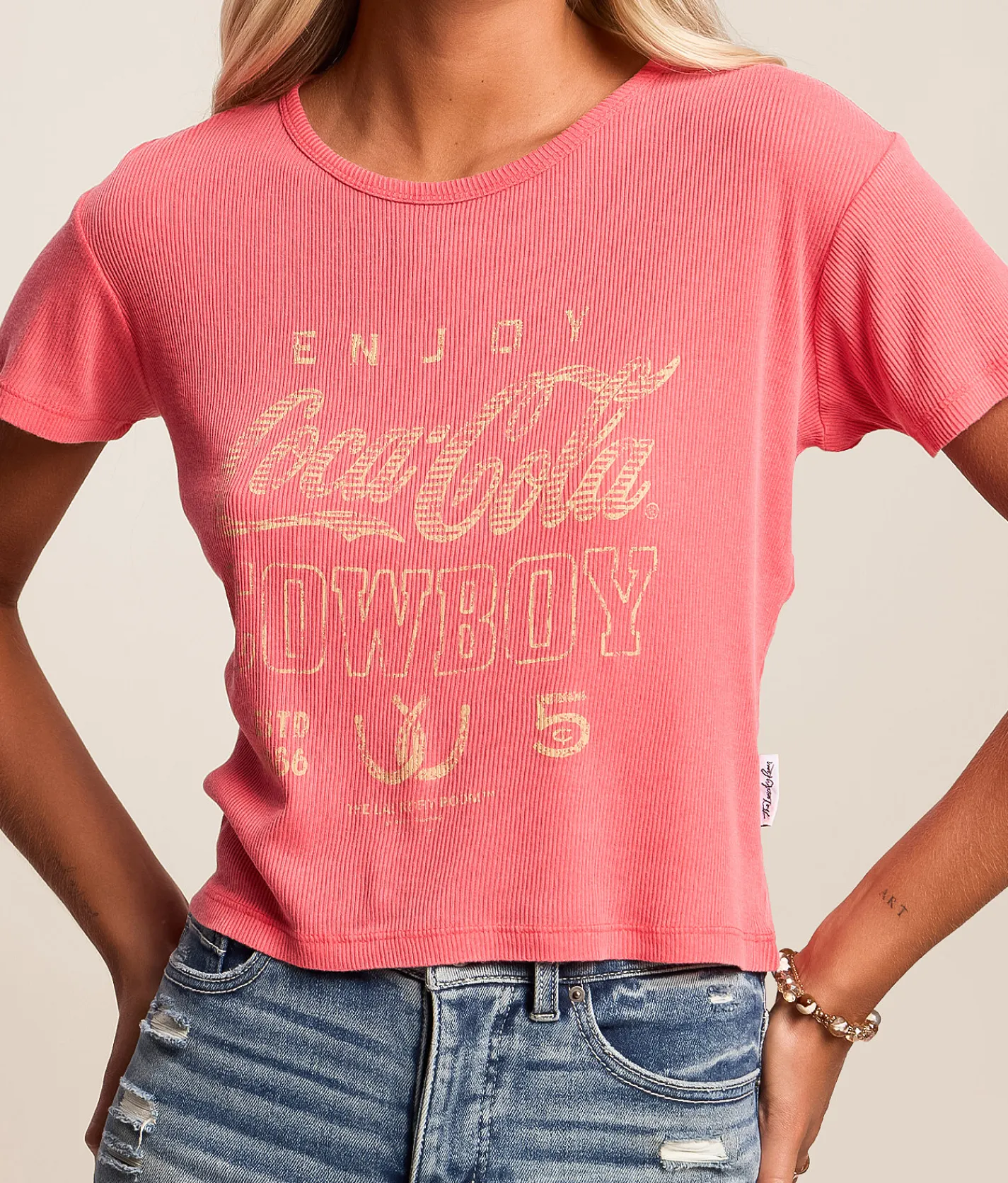 Tops | The Laundry Room Enjoy Coca-Cola Cowboy T-Shirt Red