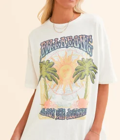 Tops | Billabong Enjoy The Journey Oversized T-Shirt Salt Crystal
