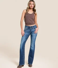 Ariat Entwined Mid-Rise Boot Stretch Jean Marine Sale