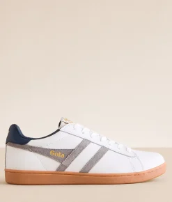 Activewear|Shoes | Gola® Equipe II Leather Sneaker White Cement Navy
