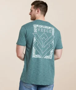 Veece Eroded Words T-Shirt Silver Pine Scarab Online