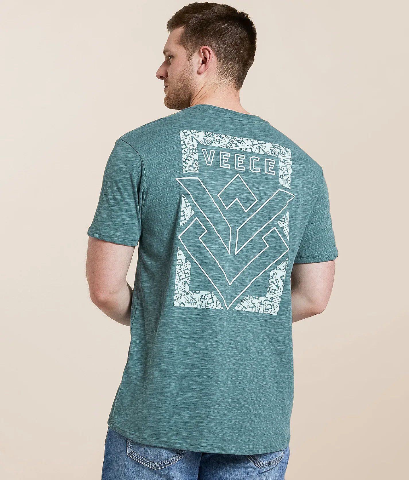 Veece Eroded Words T-Shirt Silver Pine Scarab Online