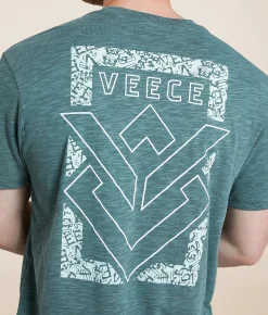 Veece Eroded Words T-Shirt Silver Pine Scarab Online