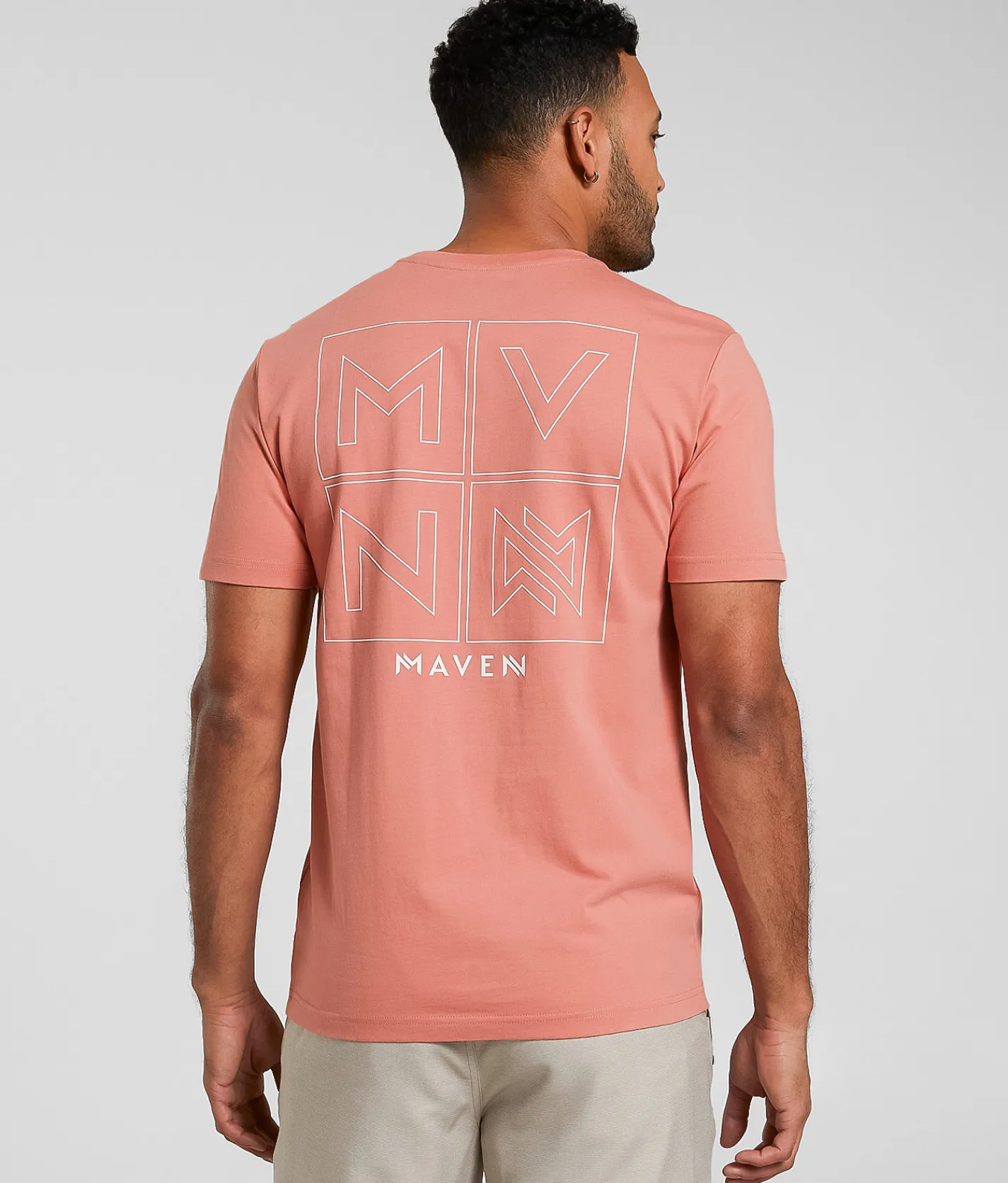 Maven Co-op Essential Boxed In Performance T-Shirt Terra Cotta Discount