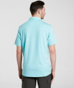 Activewear | Maven Co-op Essential Course Performance Stretch Polo Aqua