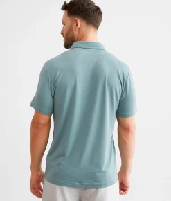 Activewear | Maven Co-op Essential Performance Stretch Polo Dusty Teal