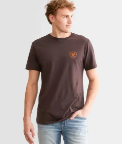 Ariat Est. Block T-Shirt Dark Brown Discount