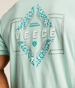 Tops|Graphic T-Shirts | Veece Etched Diamond T-Shirt Blue Tint Heather