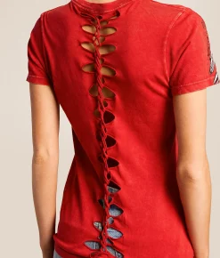 Tops | Affliction Eternal Throne T-Shirt Cherry Lava Wash