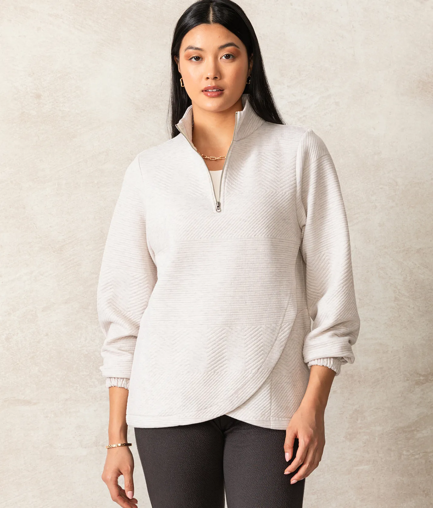 Buckle Black Everst Quarter Zip Pullover Lt Heather Grey