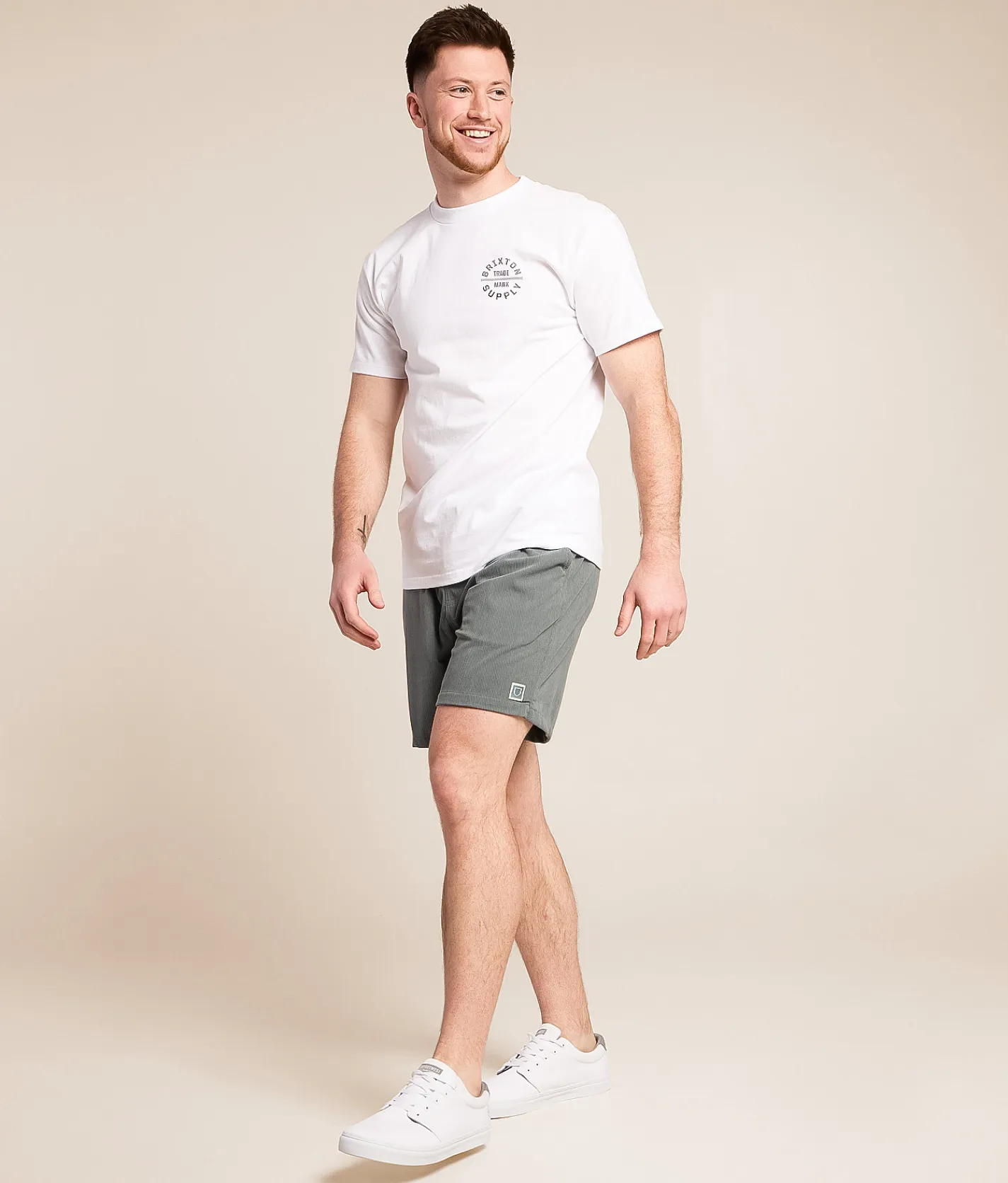 Bottoms | Brixton Everyday Corduroy Short Whitecap