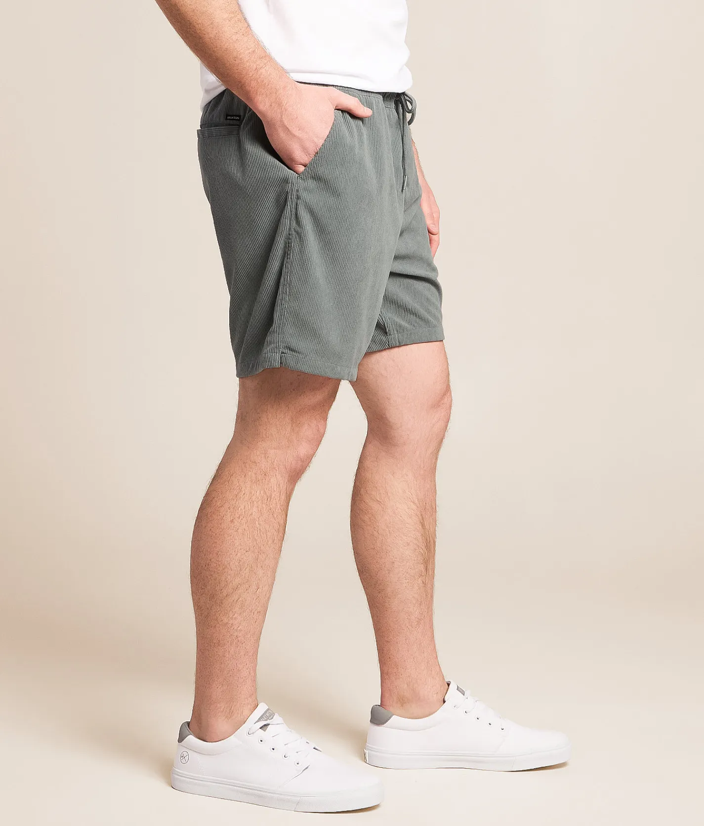 Bottoms | Brixton Everyday Corduroy Short Whitecap