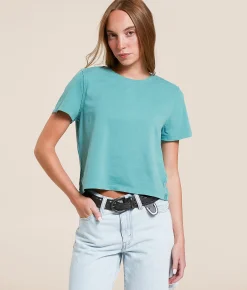 Tops | Free People Everyday Cropped T-Shirt Mineral Blue