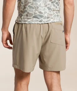 Bottoms|Shorts | BURLEBO Everyday Duck Hunt Hybrid Performance Short Cobblestone Khaki