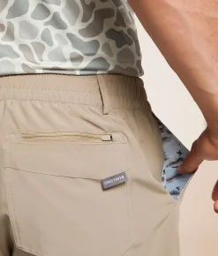 Bottoms|Shorts | BURLEBO Everyday Duck Hunt Hybrid Performance Short Cobblestone Khaki