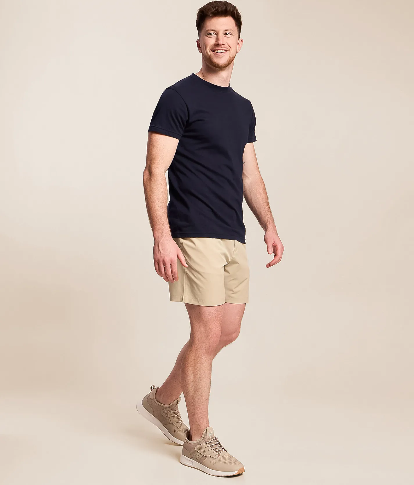 BURLEBO Everyday Stretch Short Light Khaki Discount