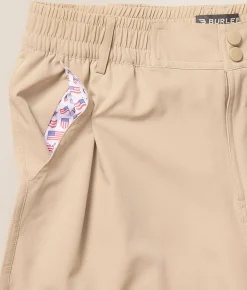 BURLEBO Everyday Stretch Short Light Khaki Discount