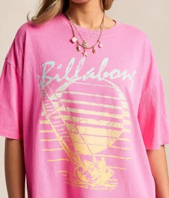 Billabong Every High Tide Oversized T-Shirt Guava Discount