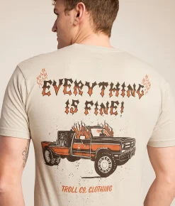 Troll Co. Everything Is Fine T-Shirt Sand Discount