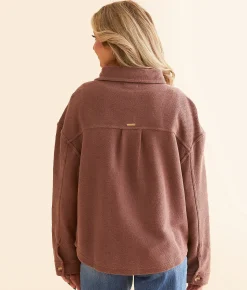 Billabong Everytime Shacket Choc Chip Hot