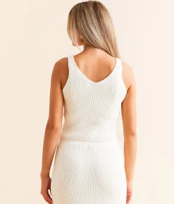 Tops | Z Supply Evianna Cropped Sweater Tank Top Oat Milk