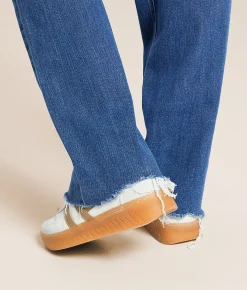 VERVET by Flying Monkey Evie Mid-Rise Classic Straight Jean Blue Stream Sale