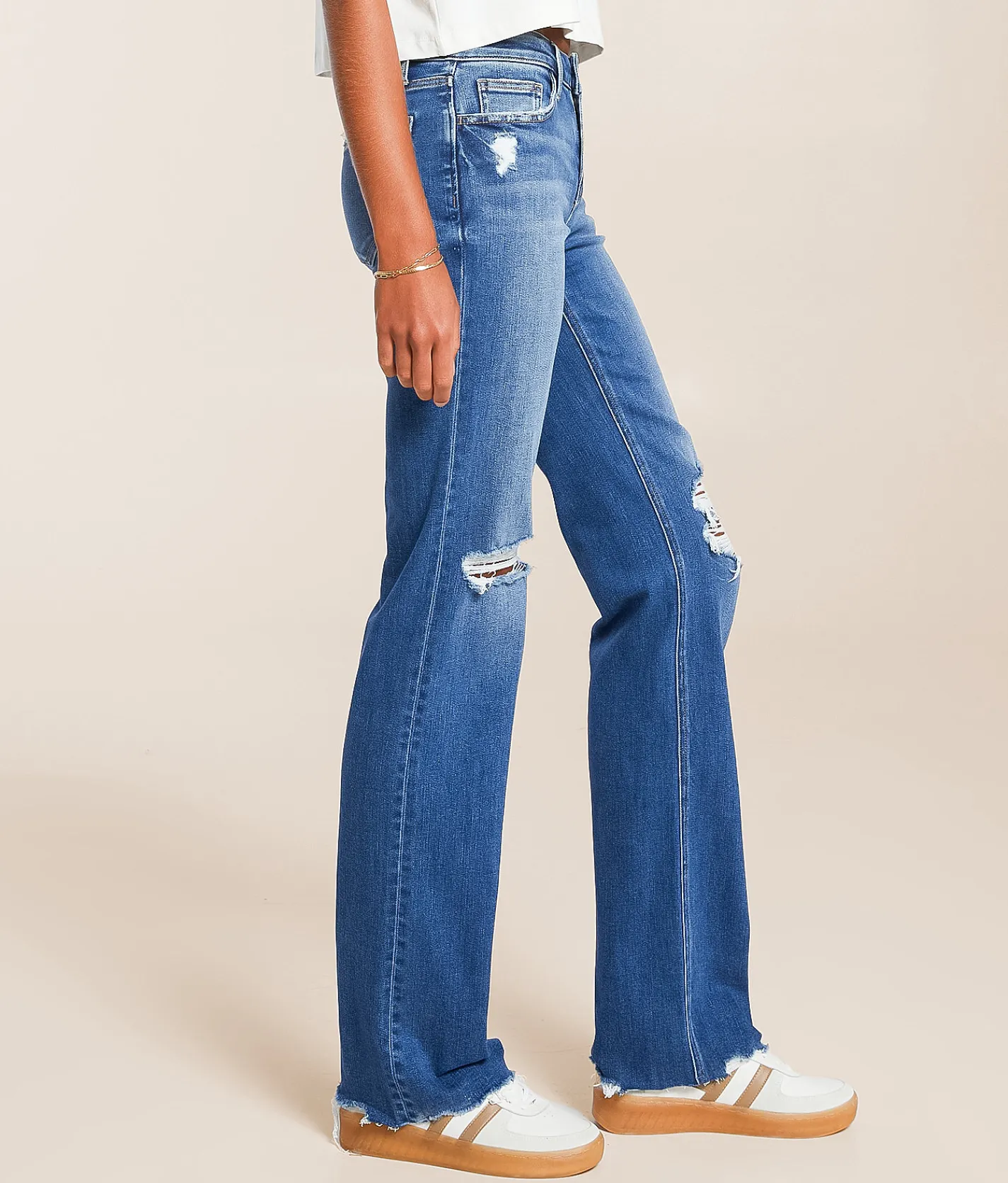 Jeans | VERVET by Flying Monkey Evie Mid-Rise Classic Straight Jean Blue Stream