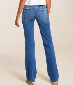 Jeans | VERVET by Flying Monkey Evie Mid-Rise Classic Straight Jean Blue Stream