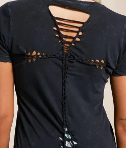 Tops | Affliction Evil Eye T-Shirt Black Lava Wash