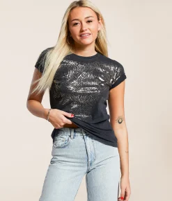 Tops | Affliction Evil Eye T-Shirt Black Lava Wash