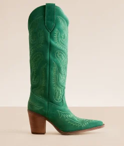 Dingo Evita Leather Western Boot White Discount