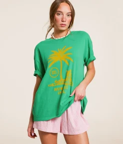 Tops | Hurley Ex Libris Oversized T-Shirt Island Green