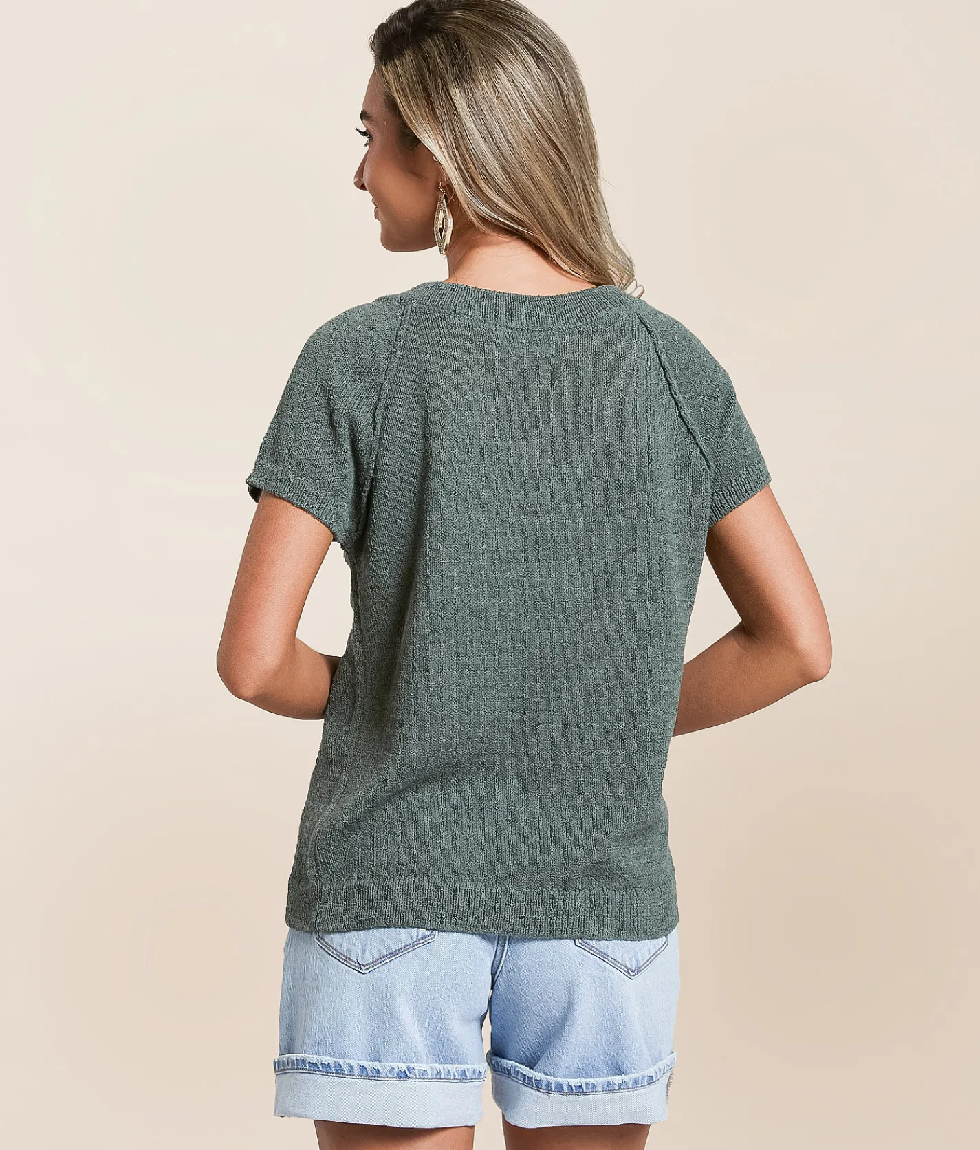 Blu Pepper Exposed Seam Sweater Coral Hot