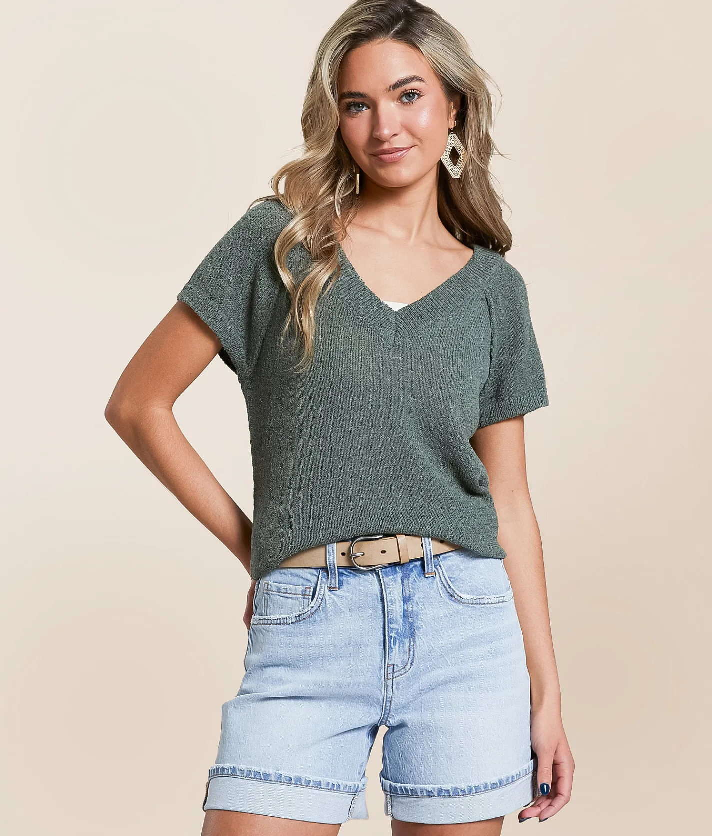 Blu Pepper Exposed Seam Sweater Coral Hot