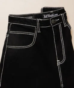 Affliction Extra Wide Leg Jean Black Rinse Outlet