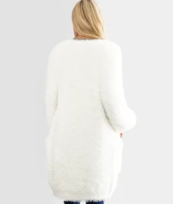 red by BKE Eyelash Knit Cardigan Sweater Rum Raisin Sale