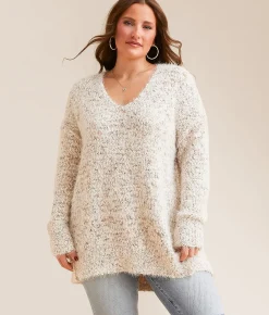 Tops | Daytrip Eyelash Nubby Tunic Sweater Beige