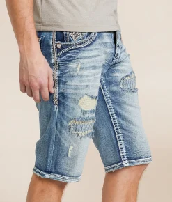 Bottoms|Shorts | Rock Revival Fabian 14" Stretch Short Fabian H203