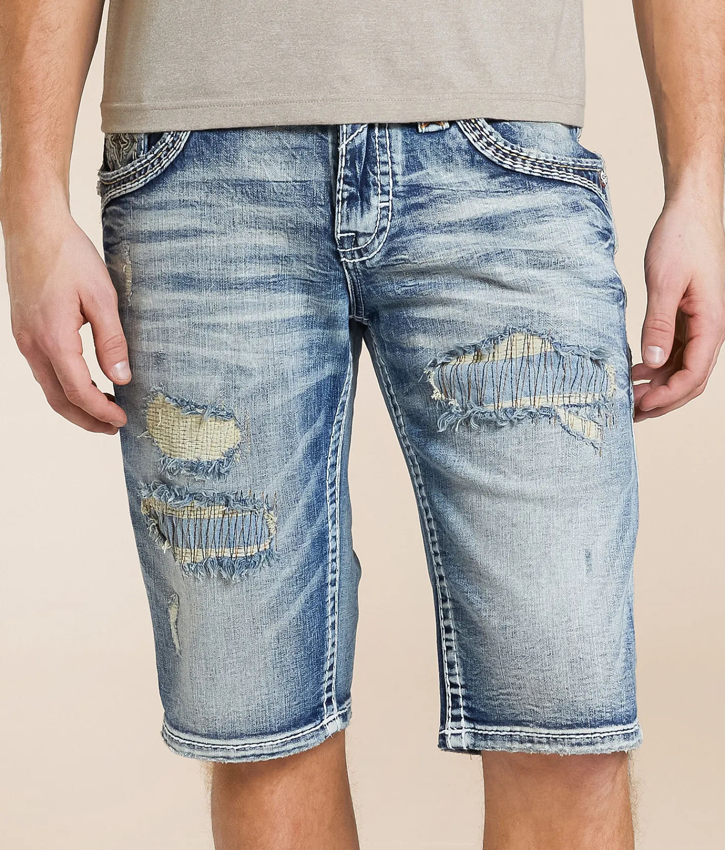 Bottoms|Shorts | Rock Revival Fabian 14" Stretch Short Fabian H203