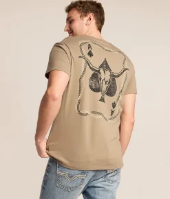 Ariat Face Card Skull T-Shirt Brindle Best