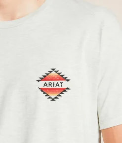 Ariat Faded Blanket Glory T-Shirt Oatmeal Heather Discount