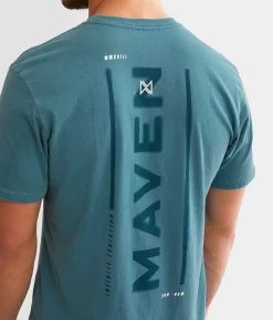 Maven Co-op Fading In T-Shirt Dusty Blue Outlet