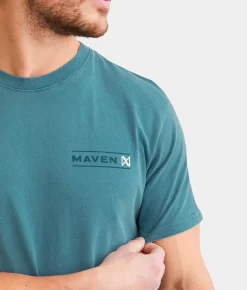 Maven Co-op Fading In T-Shirt Dusty Blue Outlet