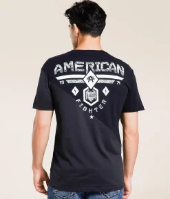 American Fighter Fairbanks T-Shirt Pitch Black Black Hot