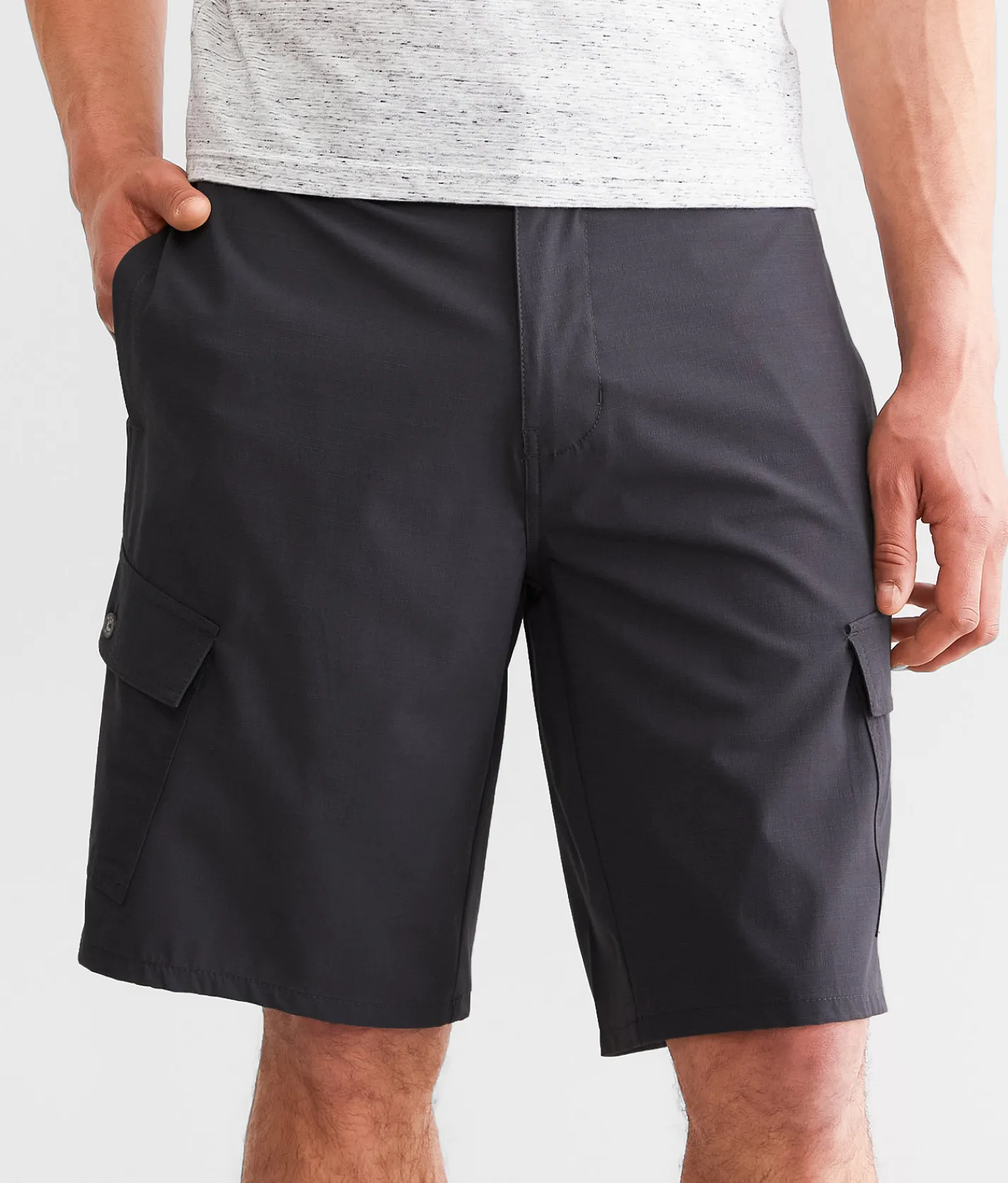 Bottoms|Shorts | BKE Fairfield Hybrid Cargo Stretch Walkshort Granite