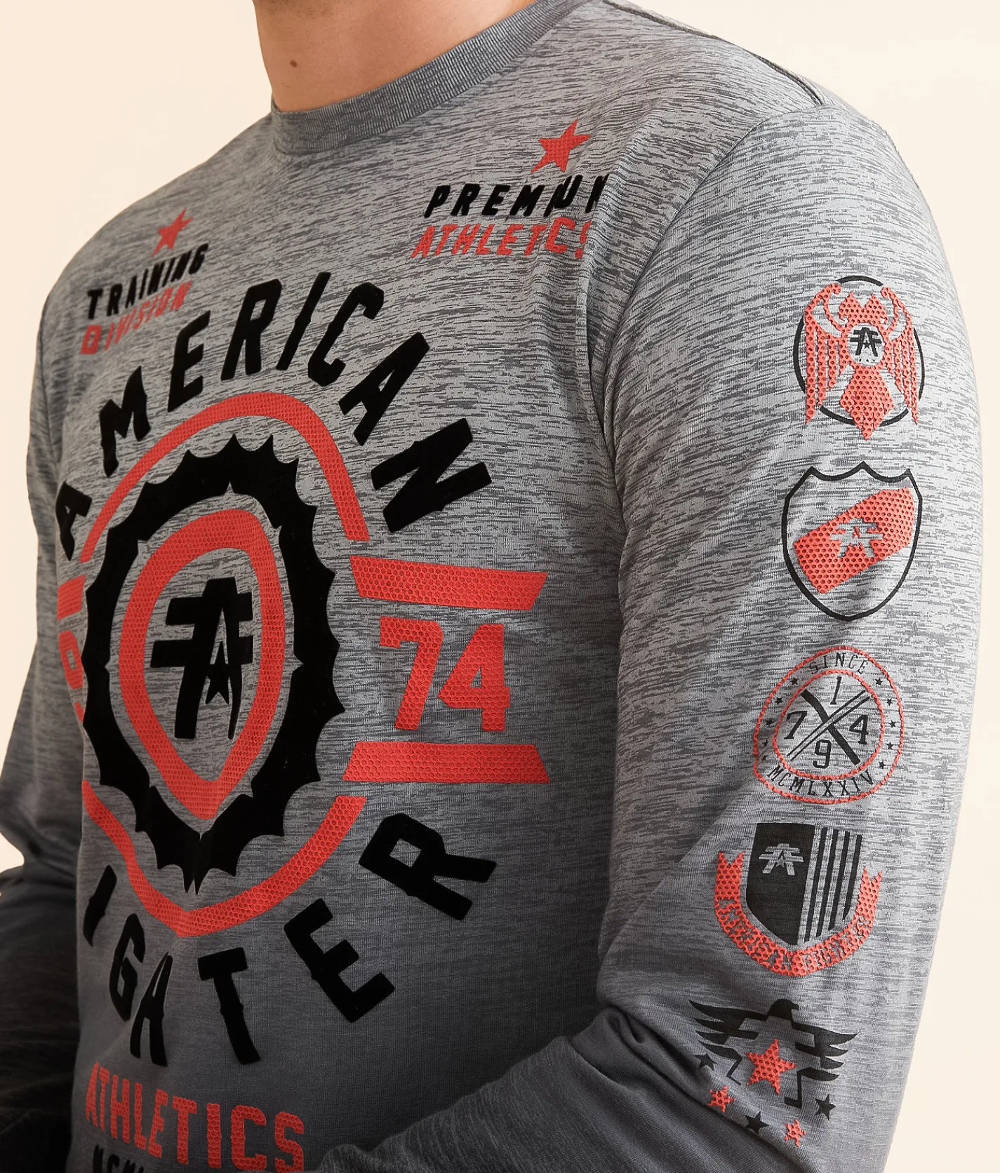 American Fighter Fair Grove T-Shirt Heather Grey Hot