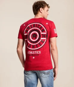 American Fighter Fair Grove T-Shirt Cherry Dark Cherry New