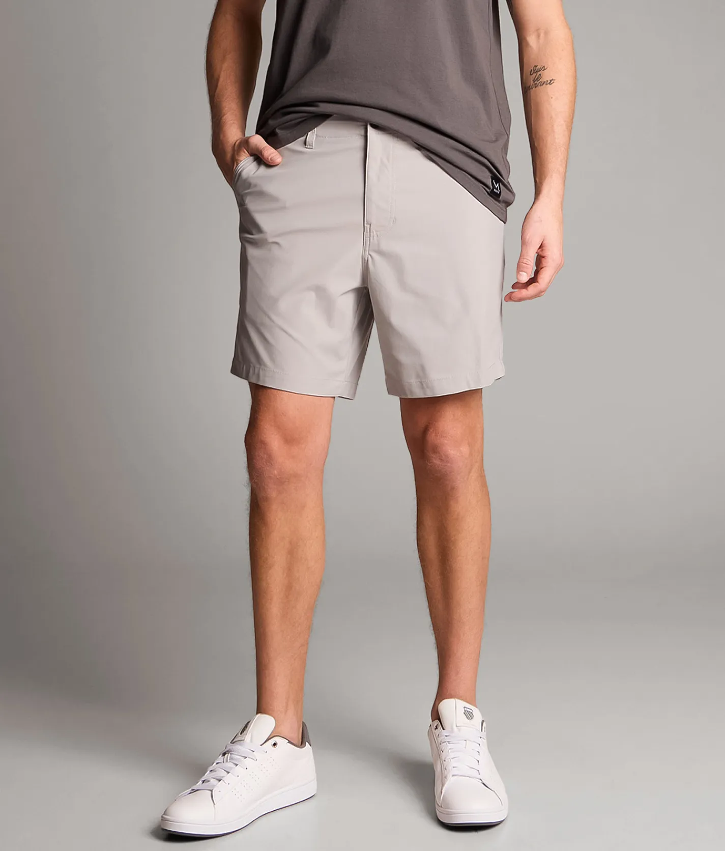 Bottoms|Shorts | Maven Co-op Fairway II Performance Short Light Grey